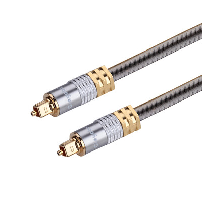 

(Cinyobo) fever digital optical fiber audio interface SPDIF / TOSLINK interface connector TV audio amplifier fiber gold 5 meters