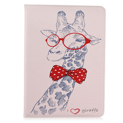 

Giraffe Style Embossing Classic Flip Cover with Stand Function and Credit Card Slot for iPad Pro 9.7/iPad Air 3