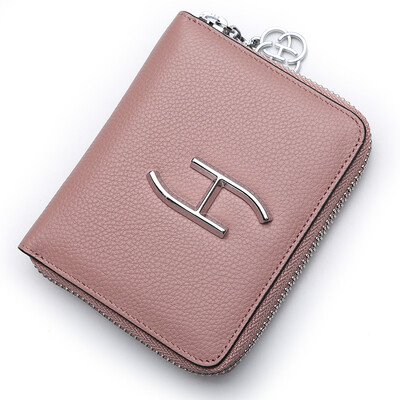 

Красная долина Hongu бумажник женский короткий параграф корейской версии простой молнии первый слой кожаный бумажник мини-кошелек H10543011 темно