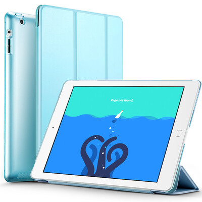 

Миллиард цветов (ESR) Apple iPad2 / iPad4 / iPad3 защитная крышка / оболочка тройное все включено цвета кожа серия Юэ синего ветра