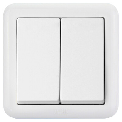 

ABB switch socket panel four single control four open single control switch Dejing series white AJ104