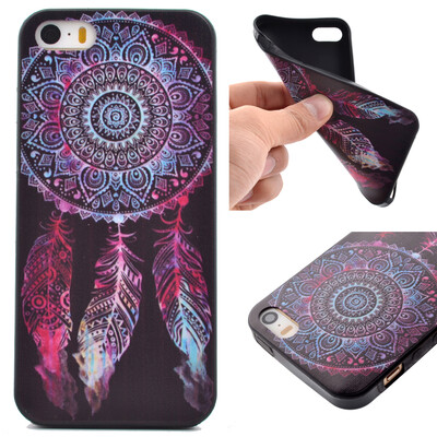 

Dreamcatcher Pattern Мягкий тонкий ТПУ резиновый силиконовый гель Дело Чехол для IPHONE 5SE