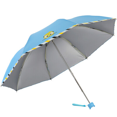 

Jingdong supermarket] Paradise umbrella (UPF50 +) heart Meng campus silver moonlight cloth three fold ultra-light sun umbrella sunny umbrella 33283E golden yellow