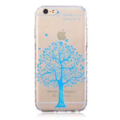

Blue tree Pattern Soft Thin TPU Rubber Silicone Gel Case Cover for IPHONE 6 Plus/6S Plus
