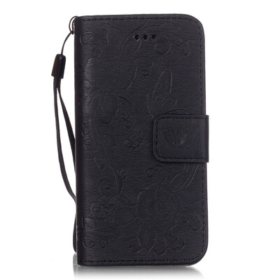 

Black Butterfly Style PU Leather Flip Cover Wallet Card Holder Case for IPHONE 6