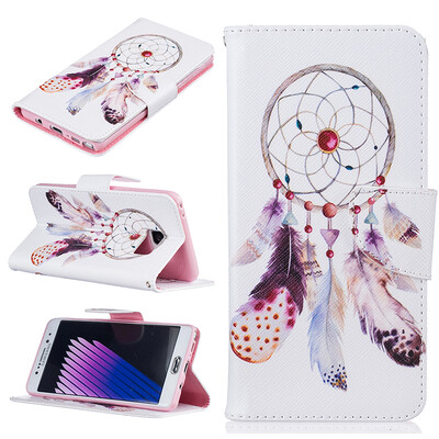 

Feather wind chimes Design PU Leather Flip Cover Wallet Card Holder Case for SAMSUNG GALAXY Note 7