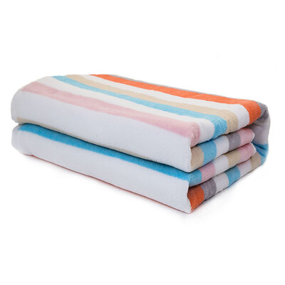 

Mattress LOFTEX exports of European&American products cotton towel color yarn cut wool lengthened youth color bath towel blue pink 555g Article 80 150cm
