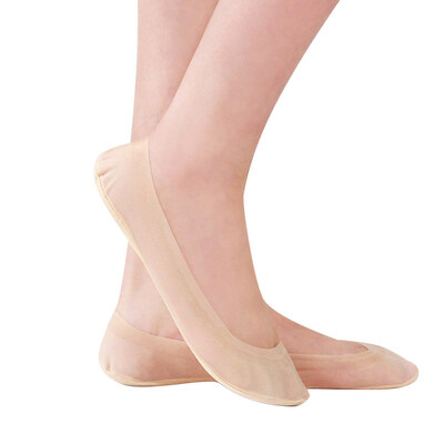 

Jingdong supermarket] Langsha stockings thin cotton at the end of the ship socks female stealth shallow mouth anti-skid short socks 4 pairs of light color 4 double