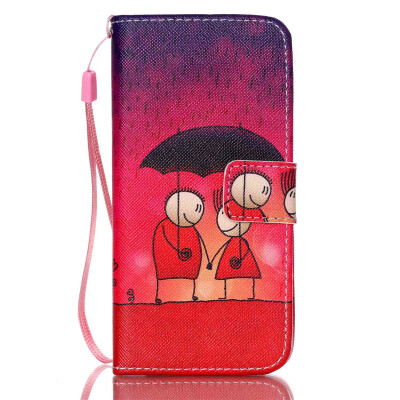 

Couple Umbrella Design PU Leather Flip Cover Wallet Card Holder Case for IPHONE 5S