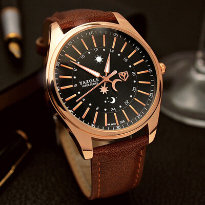 

Ya Zhuo Lun quartz watch 2017 spring new men's watch belt luminous watch watch YZL0575TH-3