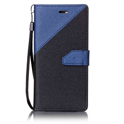 

Черный + синий сапфир дизайн PU кожаный бумажник чехол Классический откидная крышка с подставкой Функция и слот кредитной карты дл