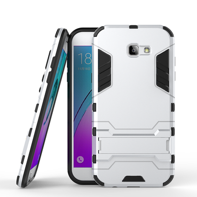 

Серебряный Slim Robot Armor Kickstand Ударопрочный жесткий корпус из прочной резины для SAMSUNG Galaxy A7 2017/A720
