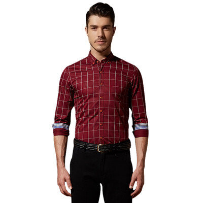 

Футболка FORTEI с длинным рукавом Мужская модель Casual Shirt FT2311 Wine Red L