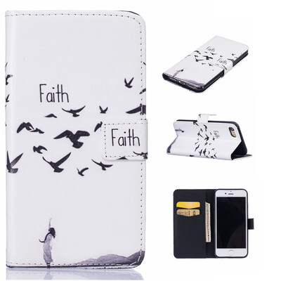 

Faith Design PU Leather Flip Cover Wallet Card Holder Case for IPHONE 7
