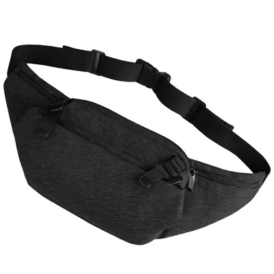 

cai men&39s multi-functional dual-use waistband chest bag Korean leisure outdoor trend sports shoulder Messenger bag P-6039 black gray