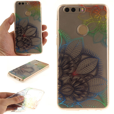 

Dream flower Pattern Soft Thin TPU Rubber Silicone Gel Case Cover for HUAWEI Honor 8