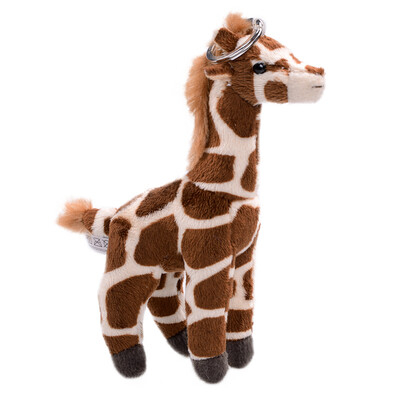 

National Geographic (НАЦИОНАЛЬНАЯ ГЕОГРАФИЧЕСКАЯ) Серия ключевых цепочек животных Игрушка для игрушек с плюшевыми игрушками для животных Модель детского животного мира Украшение Жираф Брелок 4 "