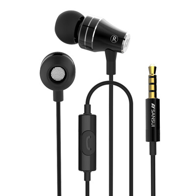 

Landscape (SANSUI) S5 Subwoofer Computer Phone Universal Headset In-Ear Threaded Magnetic Headphones Running Headset Black