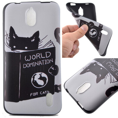 

Cat Pattern Мягкий тонкий ТПУ резиновый силиконовый гель Дело Чехол для HUAWEI Y625