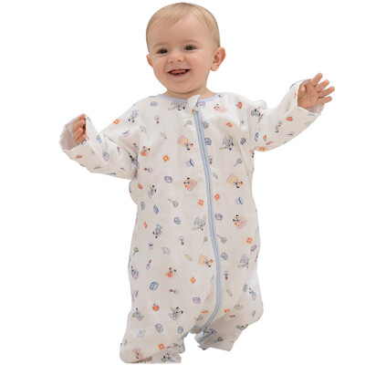 

Yale (Yeah's) baby four layers of gauze sleeves split legs sleeping bag length 80cm suitable for 0-2 years old baby removable sleeve anti