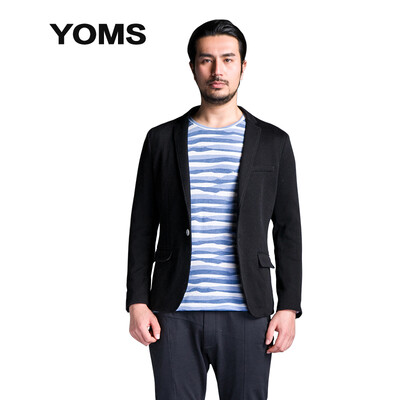 

Отличная мужская одежда (YOMS) мужская молодежь casual Slim маленький костюм тонкий хлопок однослойный 52233011 черный L