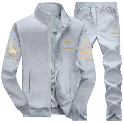 

Antarctic (Nanjiren) Sports Set Comfortable Casual Long Sleeve Pants Casual Set 16030NJY7 Gray 3XL