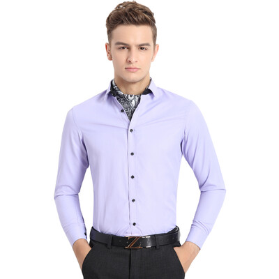

Acacia bird xiangsiniao shirt men's side twill Slim business casual solid color long-sleeved shirt professional wear W1 white 180 / 96A