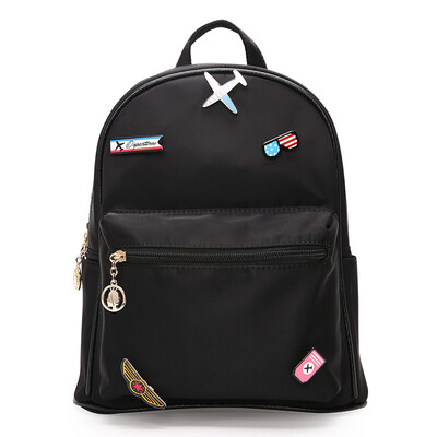 

Sissi princess P.Sissi shoulder bag female casual wild large backpack Korean ladies bag 2356 black hit blue