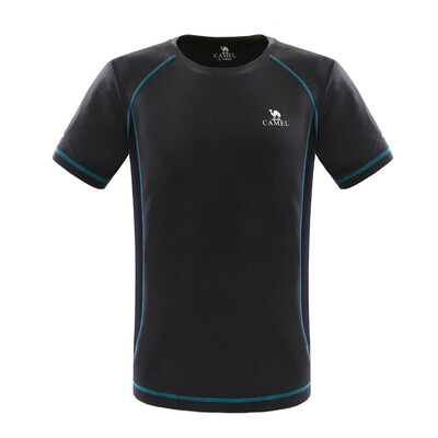 

Camel CAMEL outdoor sports T-shirt couple models soft breathable quick-drying round neck short sleeve T male A7S209189 deep treasure blue XXL