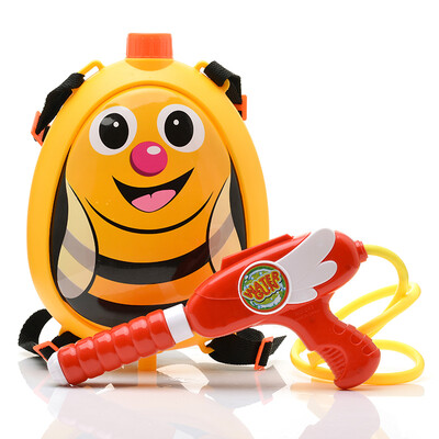 

【 】 Parent and mother (babamama) children's backpack water gun toys summer outdoor beach play water shoulder water bottle high pressure jet water gun B2003 bees