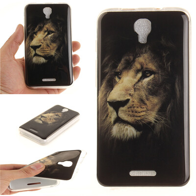 

Lions Pattern Soft Thin TPU Rubber Silicone Gel Case Cover for ALCATEL PIXI 4 5.0