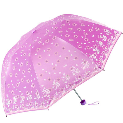 

Jingdong [супермаркет] рай зонтик (UPF50 +) падение сезона полноцветного затенения трико тройной резинка розовый зонтик 33397E