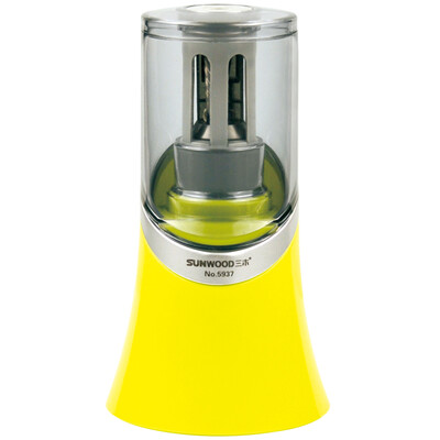 

Miki SUNWOOD 5937 electric pencil sharpener student office pencil sharpener pencil sharpener alloy steel hob crimper yellow green