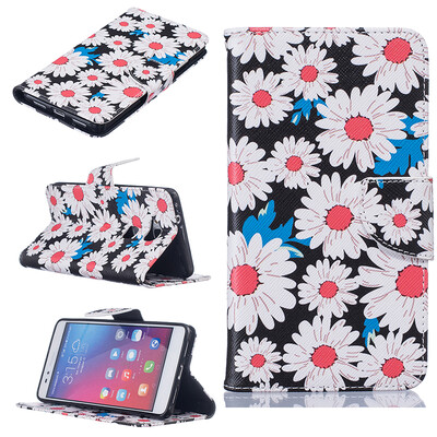 

Chrysanthemum Design PU Leather Flip Cover Wallet Card Holder Case for HUAWEI Honor 5X