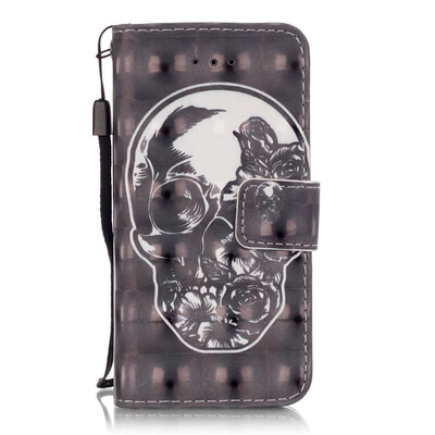 

Skull Design PU Leather Flip Cover Wallet Card Holder Case for IPHONE 5