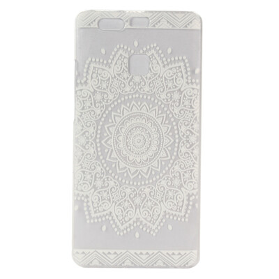 

White Flower Pattern Soft Thin TPU Rubber Silicone Gel Case Cover for HUAWEI P9