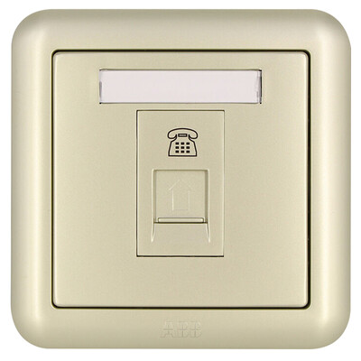 

ABB switch socket panel a telephone socket 86 single-bay machine telephone line socket Dejing series gold AJ321-PG