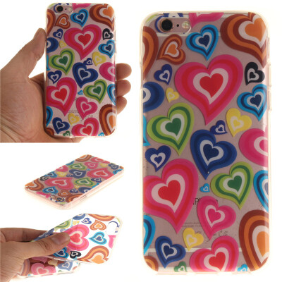 

Colorful love Pattern Soft Thin TPU Rubber Silicone Gel Case Cover for IPHONE 6/6S