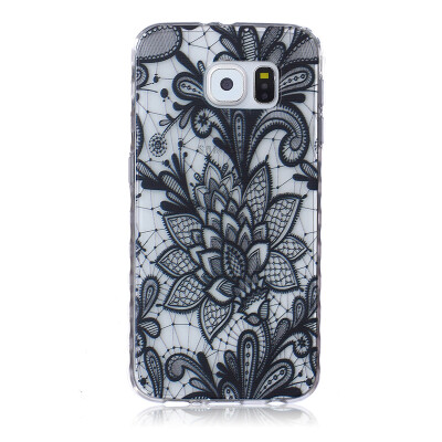 

Black Rose Pattern Soft Thin TPU Rubber Silicone Gel Case Cover for SAMSUNG GALAXY S6