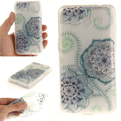 

Blue&green dream flower Pattern Soft Thin TPU Rubber Silicone Gel Case Cover for SAMSUNG GALAXY Core 2G355H