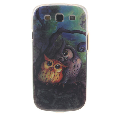 

Oil painting owl Pattern Soft Thin TPU Rubber Silicone Gel Case Cover for SAMSUNG GALAXY SIII I9300
