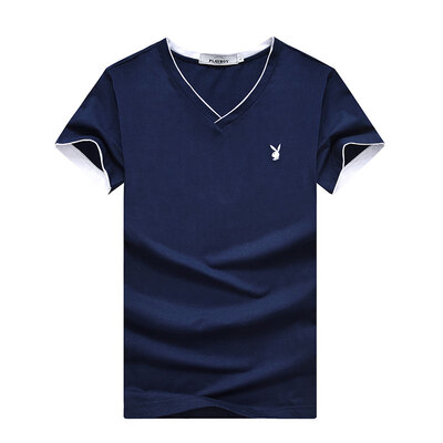 

PLAYBOY Mens T-shirt Short Sleeve Casual V-neck T-shirt