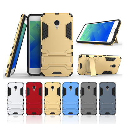 

Золотой Slim Robot Armor Kickstand Ударопрочный жесткий корпус из прочной резины для MEIZU M5