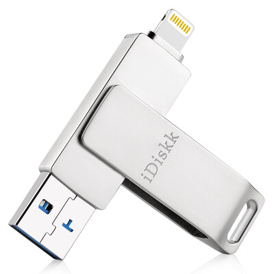 

iDiskk U006 флешка с официальным признанием MFi для iPhone/iPad (32G, серебристо-серый)