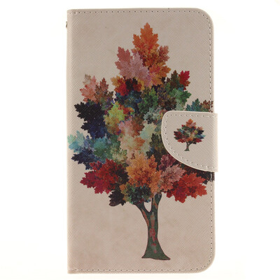 

Colorful tree Design PU Leather Flip Cover Wallet Card Holder Case for LG V10