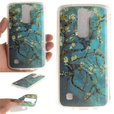 

Apricot tree Pattern Soft Thin TPU Rubber Silicone Gel Case Cover for LG K7