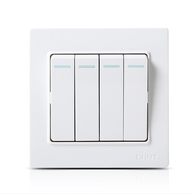 

Zhengtai CHNT socket panel switch socket four open single control Ya white 7L series NEW7-L00700