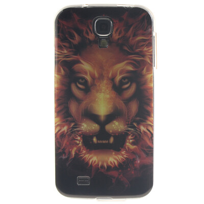 

Flame Lion Pattern Мягкий тонкий ТПУ Резиновая крышка силиконовый гель чехол для SAMSUNG Galaxy S4 I9500
