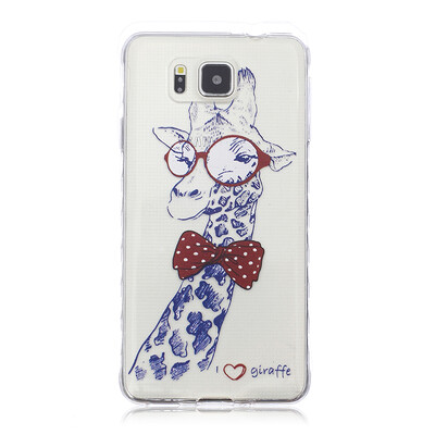 

Giraffe Pattern Soft Thin TPU Rubber Silicone Gel Case Cover for SAMSUNG GALAXY Alpha G850