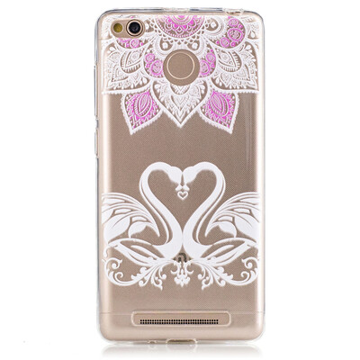 

Swan Pattern Soft Thin TPU Rubber Silicone Gel Case Cover for XiaoMi Red Mi 3S